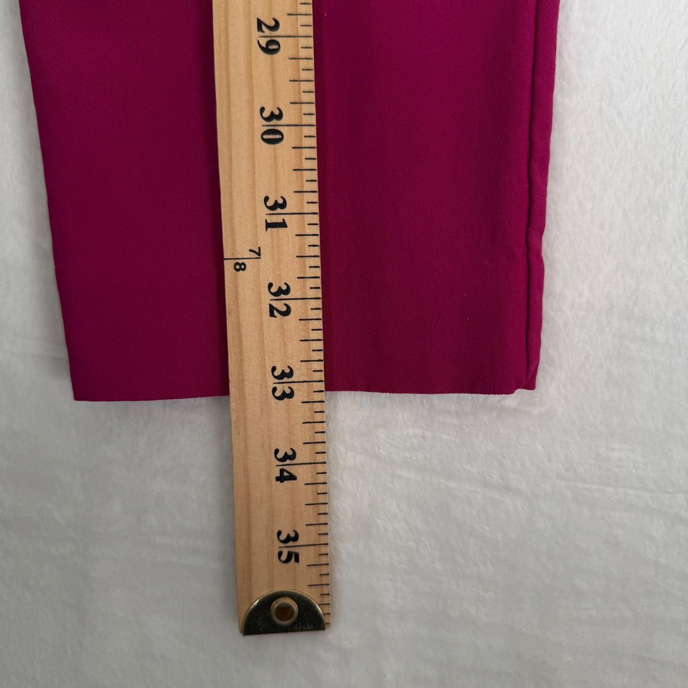Chicos Brigitte So Slimming Magenta Pink Ankle Pants Size 2.5 US 14 Stretch Slit - Picture 8 of 8